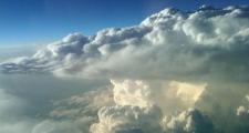 Thunderstorm supercell photographed from NASA's DC-8 from an altitude of 40,000 ft