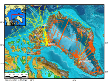 Map of P-3 2012 Arctic Flight Tracks