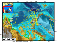 Map of the 2012 Arctic campaign's sea ice flight. Credit: Michael Studinger/NAS