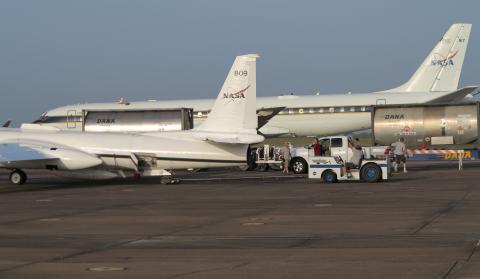 ER-2 and DC-8 at Ellington Field