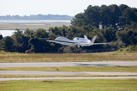 AV-6 takes off from Wallops (9.14.12)